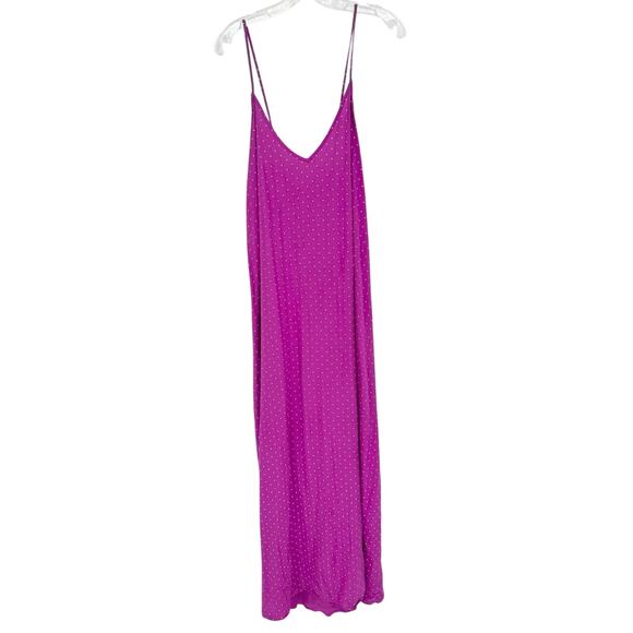 NWT Old Navy V-Neck Maxi Shift Dress In Polka Dot Potent Purple Plus Size XXL - Picture 2 of 11
